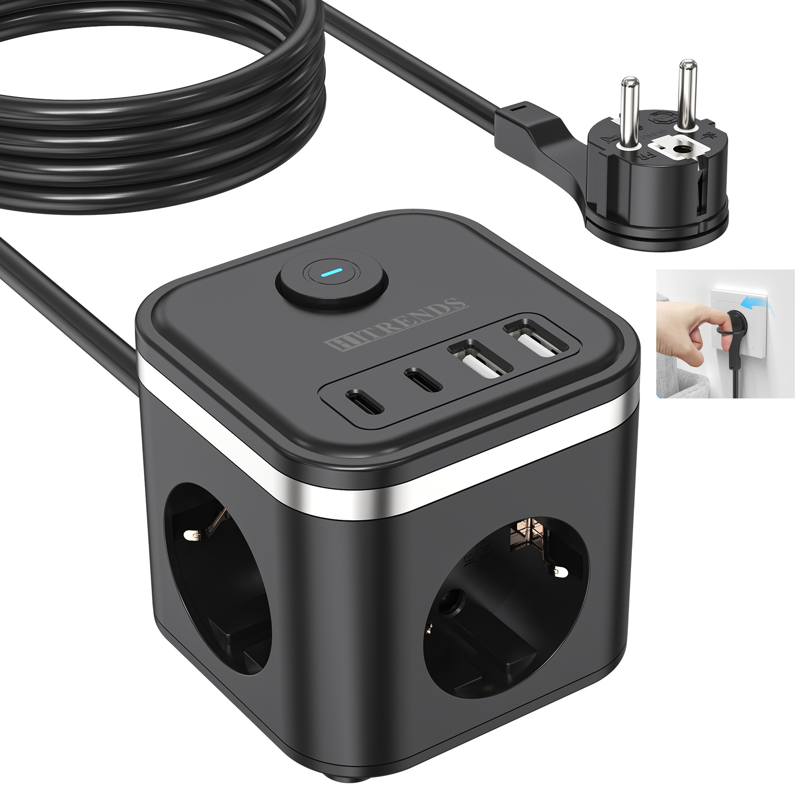 3680W EU Flat Plug Power Strip - Power Strip Flat のレビューと価格