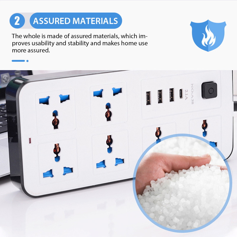 Power Multi Tap Universal Plug - Power Strip Flat のレビューと価格