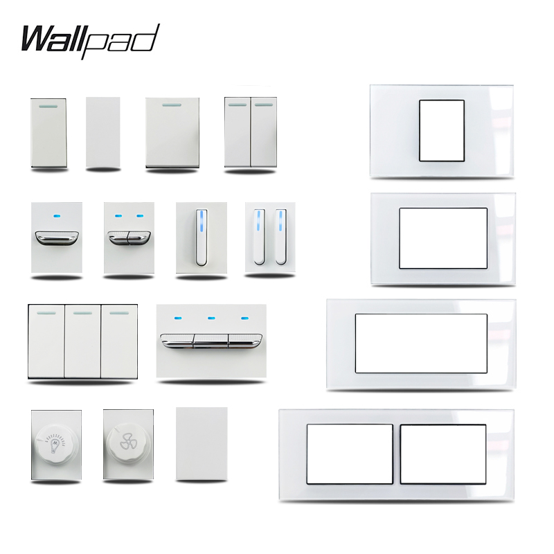 US Italy Type DIY White Glass  - Power Strip Flat のレビューと価格