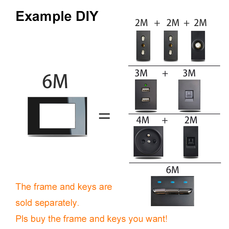 US Italy Type DIY White Glass  - Power Strip Flat のレビューと価格