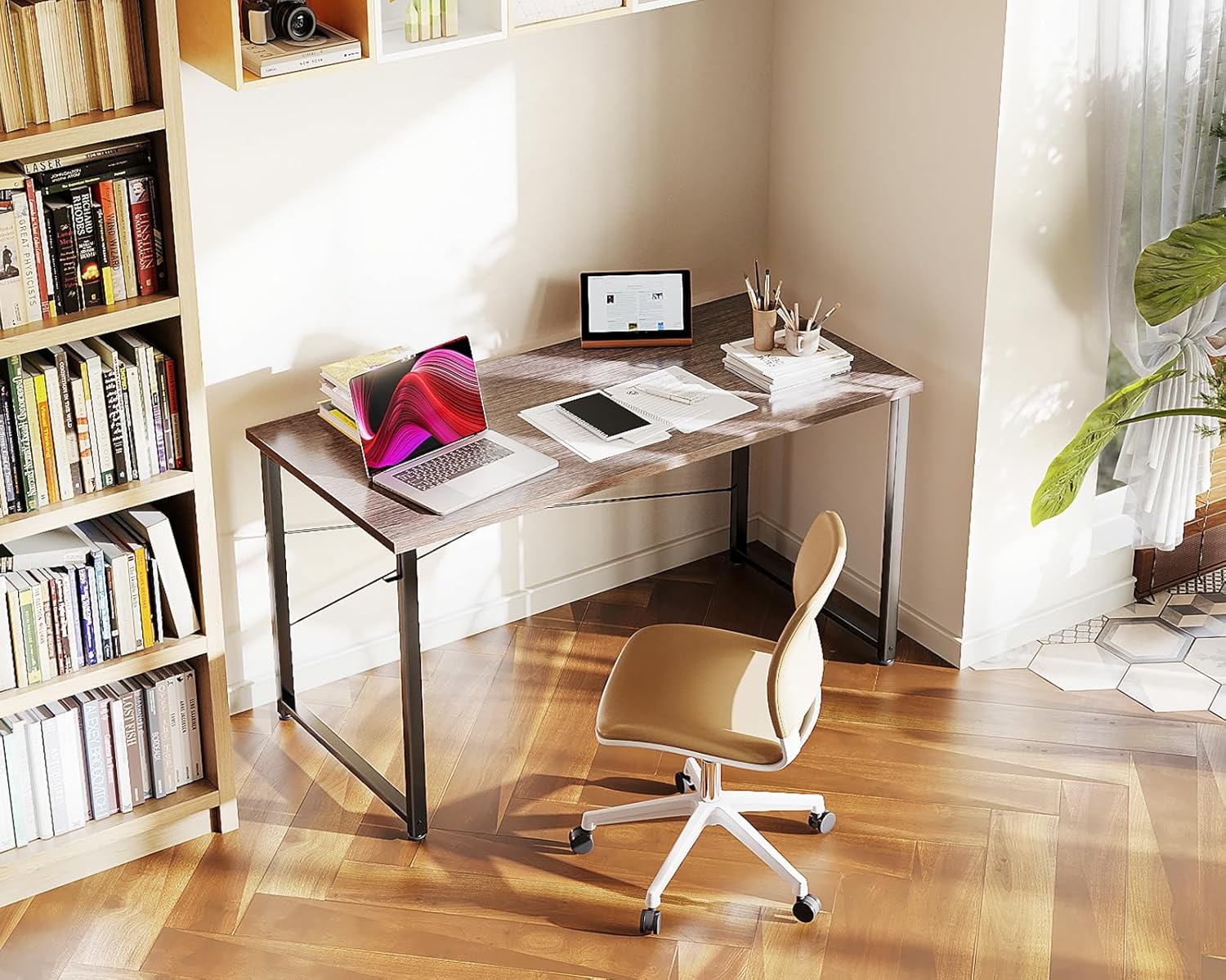 48 Inch Compact Computer Desk  - Desk Setup Oak のレビューと価格