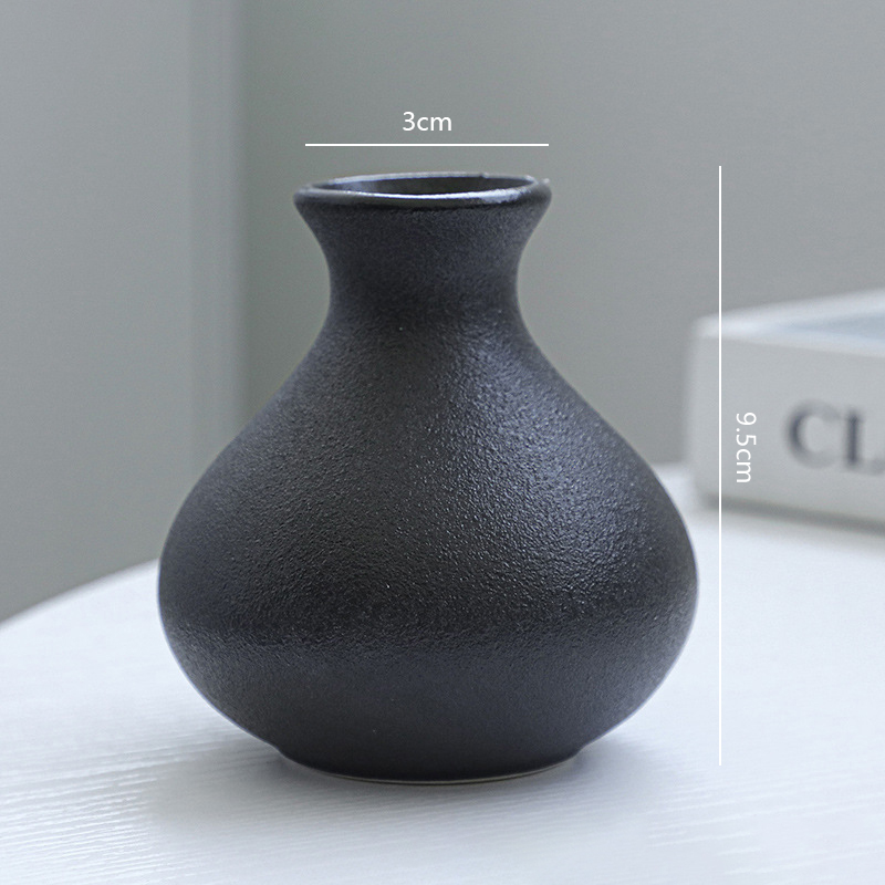 5Pcs Black Ceramic Vase Set Mo - Desk Setup Black のレビューと価格