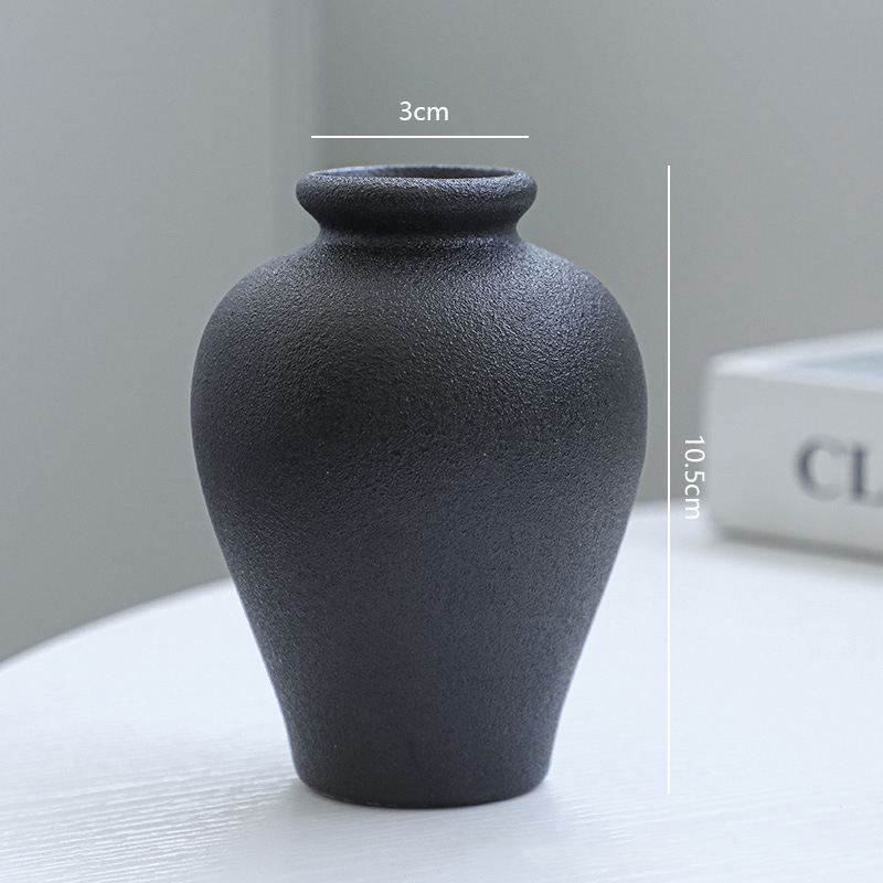 5Pcs Black Ceramic Vase Set Mo - Desk Setup Black のレビューと価格