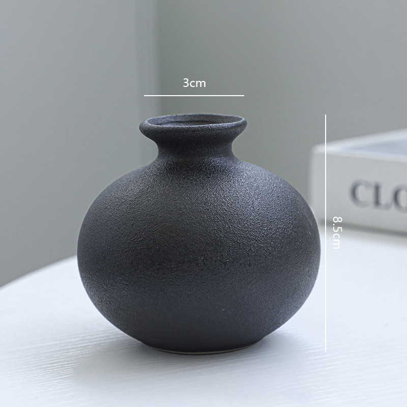 5Pcs Black Ceramic Vase Set Mo - Desk Setup Black のレビューと価格