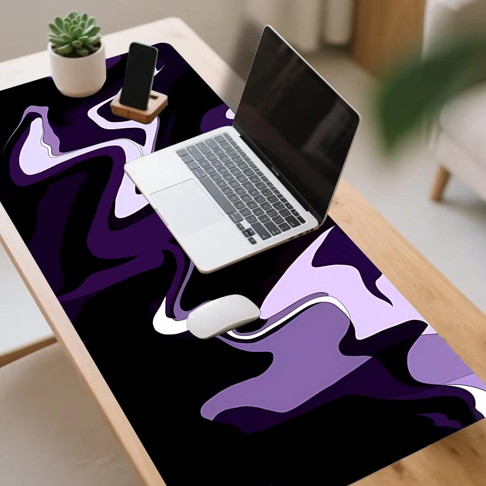 Playmat Purple Black Fluid Mou - Desk Setup Rug のレビューと価格