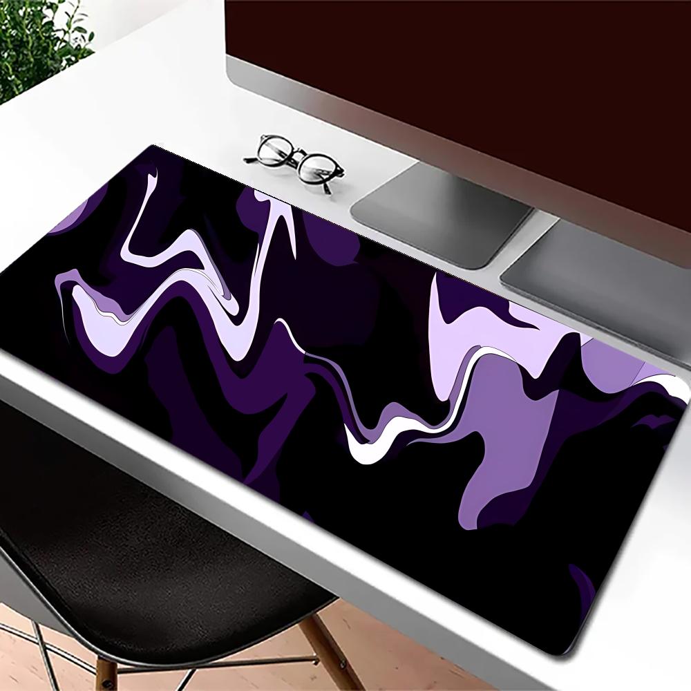Playmat Purple Black Fluid Mou - Desk Setup Rug のレビューと価格