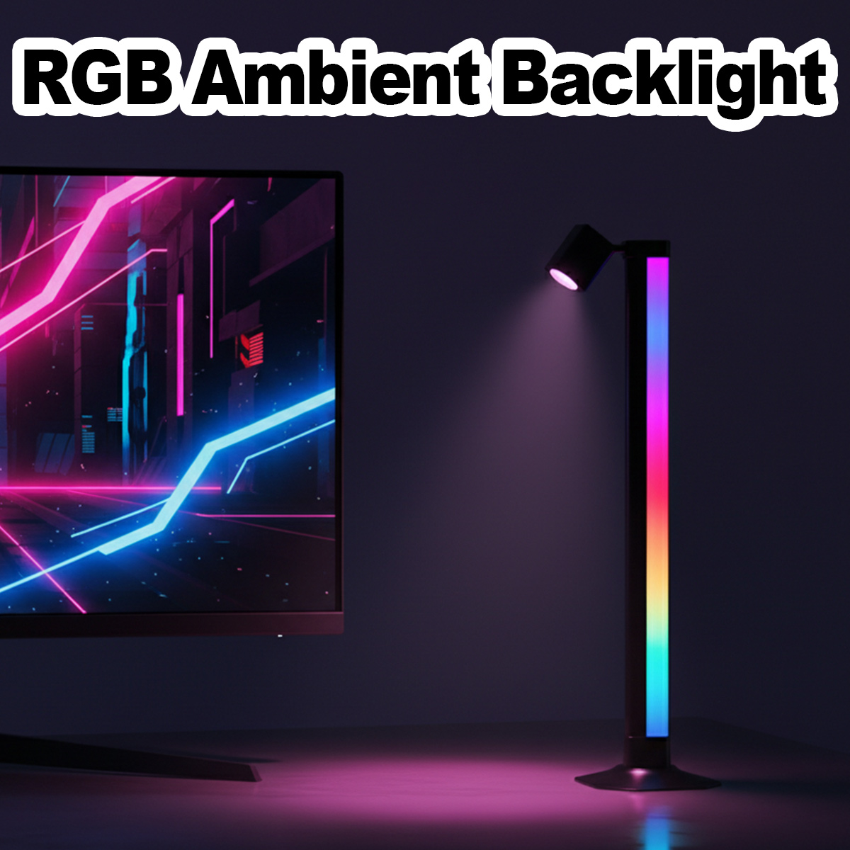 Smart Light Bar LED RGB Music  - Desk Setup Black のレビューと価格