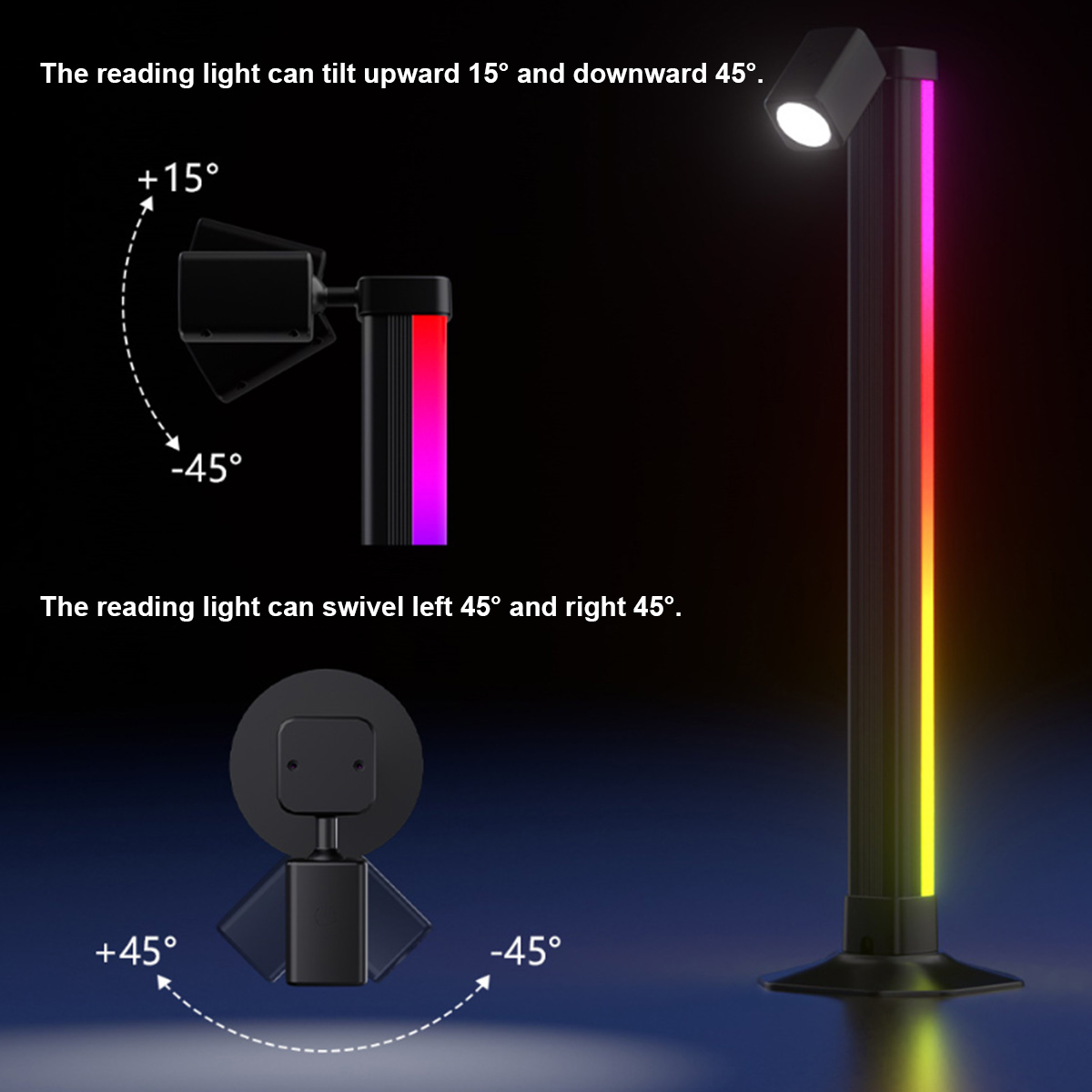 Smart Light Bar LED RGB Music  - Desk Setup Black のレビューと価格