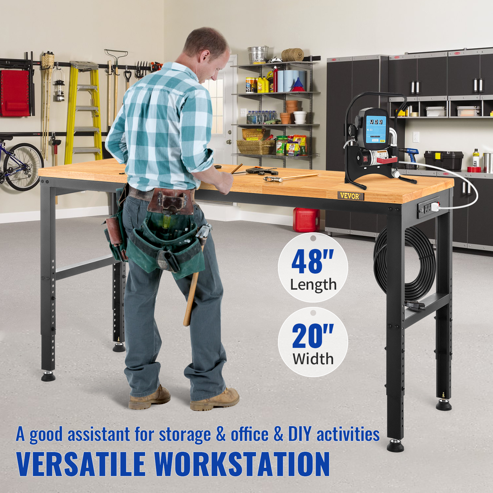 SucceBuy 72cm Woodworking Work - Desk Setup Oak のレビューと価格
