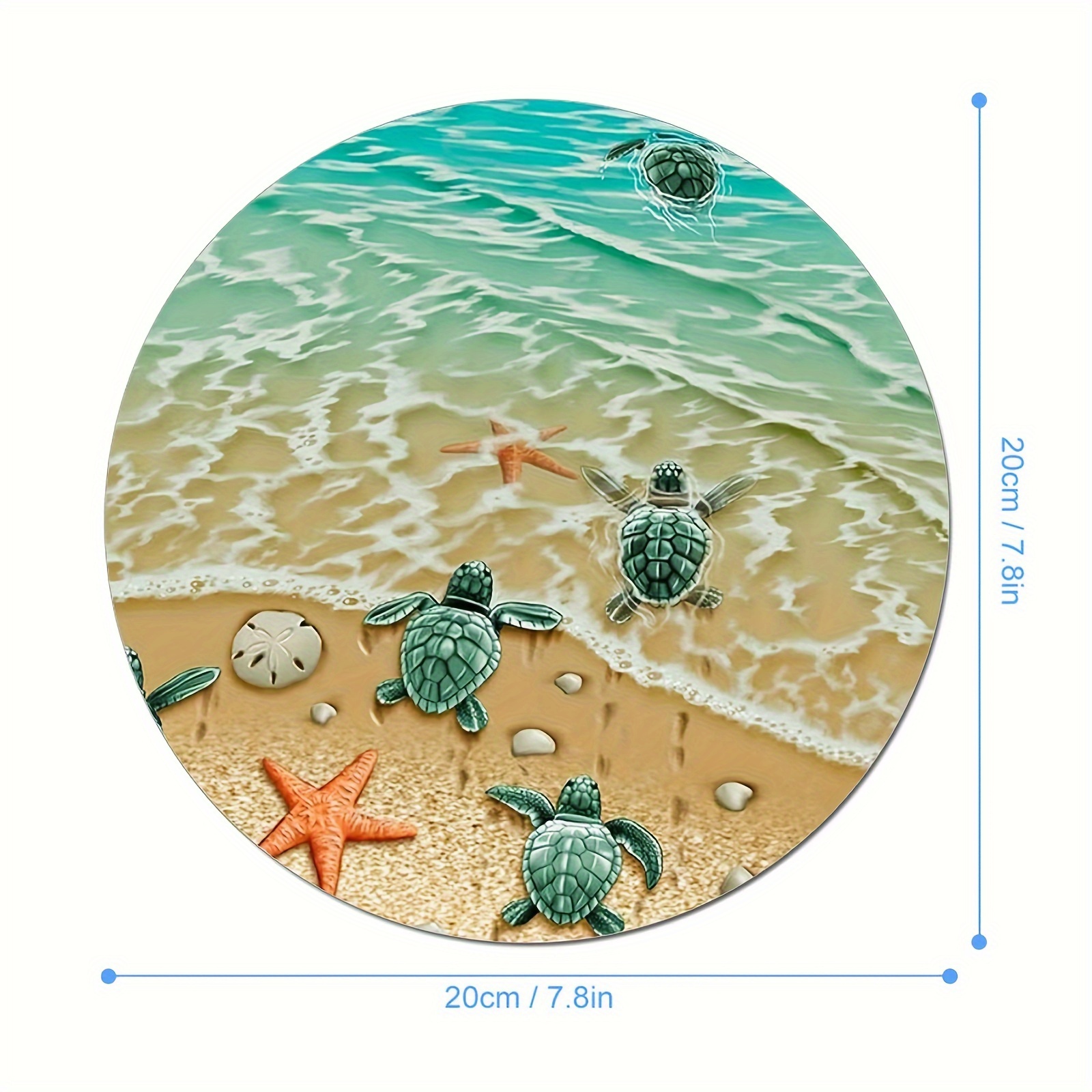 Adorable Turtle Starfish Round - Desk Setup Productivity のレビューと価格